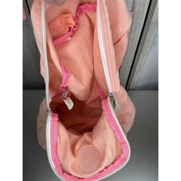 Vintage Roxy Y2K Surfing Distressed Pink Coral Lightweight Backpack Bag - Picture 8 of 10